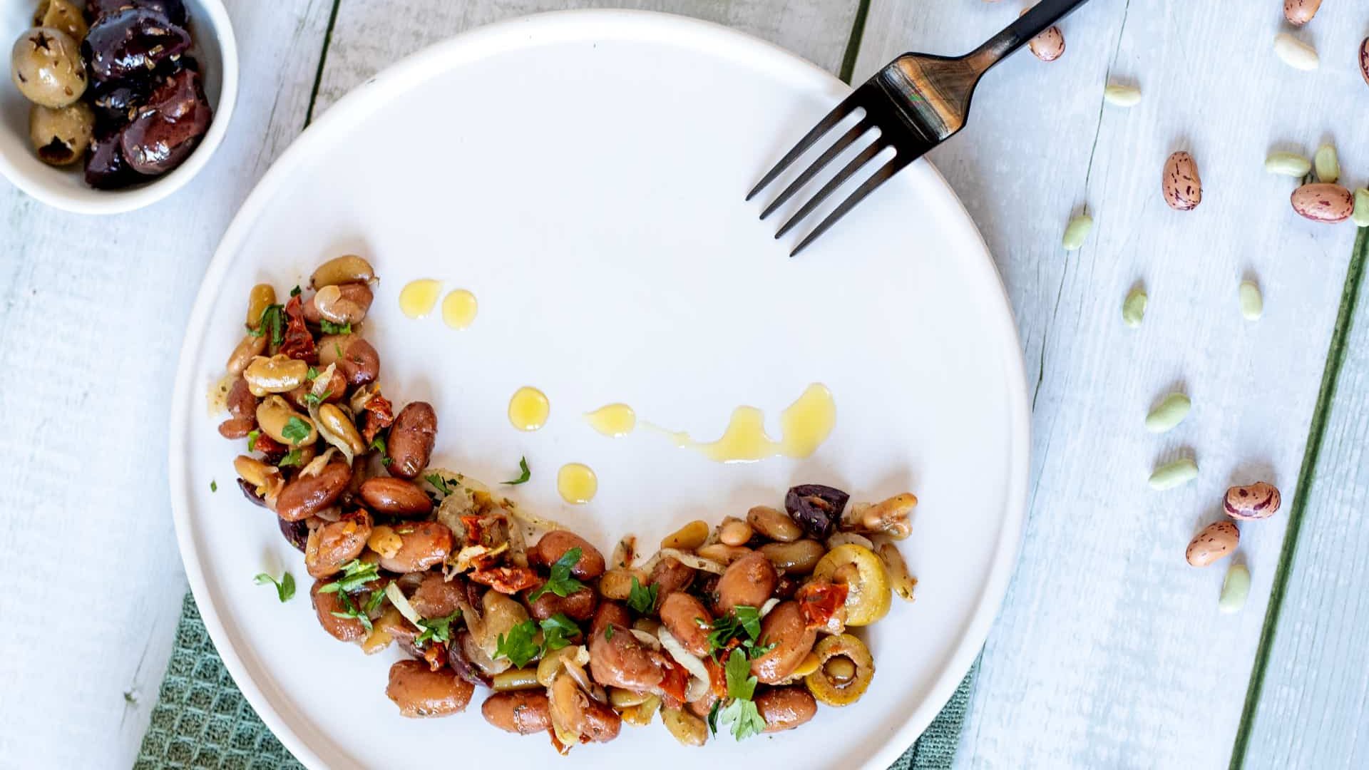 Mediterraner Bohnensalat