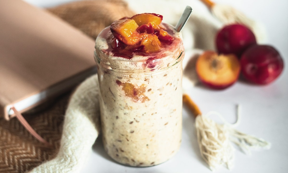 Pflaumen-Nuss Overnight Oats